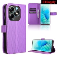 Flip Phone Case Itel A70 A80 S23 Plus / S23 + Back Cover Leather With Card Bag Supportable Fall Prev