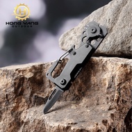 Outdoor Multifunctional Carabiner Bottle Opener Portable High Hardness EDC Mini Pocket Folding Knife