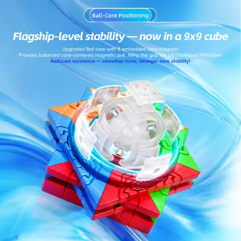 MoYu Meilong 9x9 V3 Magnetic Speed Magic Cube Stickerless Fidget Toys Meilong 9 V3M Ball-core Cubo M