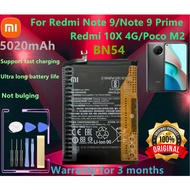 100%Original xiaomi BN54 For xiaomi Redmi Note 9/Note 9 Prime Redmi 10X 4G/Poco M2  Battery 5020mAh+