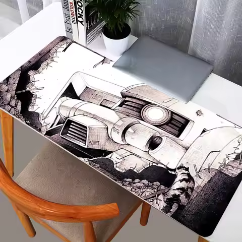 Large Mouse Pad Gamer Mechanical Warrior Gundam Zaku II Keyboard Mousepad Pc Computer Desk Mat Gamin