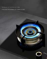 TECNOGAS เตาแก๊ส 2 หัว รุ่น TEC HB 2078 GB turbo แถมชุดแพ็คหัวปรับแรงดันต่ำ+สายแก๊ส TNP R326S