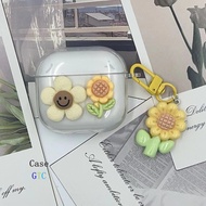 GTC For Ugreen Hitune S3 Earphone Case Transparent sunflower sunflower & pendant