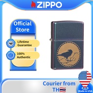Zippo Iridescent Raven Design Metal Windproof Pocket Lighter | Zippo 49186 ( Lighter without Fuel In