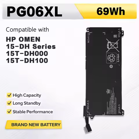 PowerHub PG06XL Laptop Battery For HP Omen 15-DH Series 15T-DH000 15T-DH100 HSTNN-DB9F L48431-2C1 L4