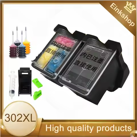 302XL 302 XL For HP 302XL 302 Refillable Ink Cartridge For HP 302 Deskjet 1110 3639 3831 3630 Envy 4