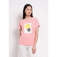 HI STYLE Women Graphic Short Sleeve T-Shirt - Light Pink - RFS1F2389