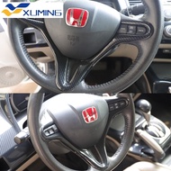 Xuming สำหรับ HONDA CIVIC 2006-2011ลวดลายคาร์บอนไฟเบอร์ฝาครอบพวงมาลัยรถยนต์ประดับภายในรถ CIVIC FD