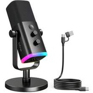 FIFINE AM8 XLR/USB Gaming Microphone, Suitable For Streaming, Podcasting, PC, RGB Microphone With Ga