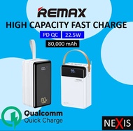 Remax Series 20W+22.5W Cabled Fast Charging Power Bank 80000mAh RPP566