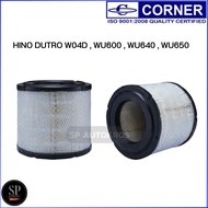 Corner กรองอากาศ HINO DUTRO W04D WU600 WU640 WU650 / C-HNA41