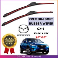 Mazda CX-5 CX5 2012 - 2017 PREMIUM SOFT RUBBER WIPER BLADE (2PCS/SET)