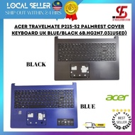 Acer Travelmate P215-52 Palmrest Cover Keyboard UK Blue/Black 6B.HG2N7.031(USED)