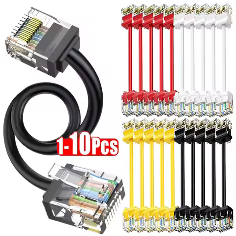 1/5/10Pcs CAT6A Slim RJ45 UTP Network Cord 10Gbps Cat6A Patch Cable for NAS PS5 Patch Panel to Switc