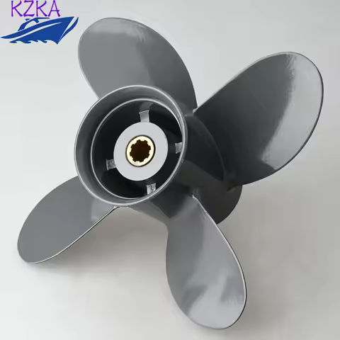 Outboard Propeller 4 Blade 9 1/4X10 For Honda and Yamaha Outboard BF8D BF9.9D BF9.9 BF15A BF15D BF20