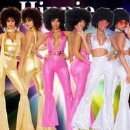 Halloween Retro 70s Disco Costume Hippie Party Costume Masquerade Costume Hip Hop Performance Costum