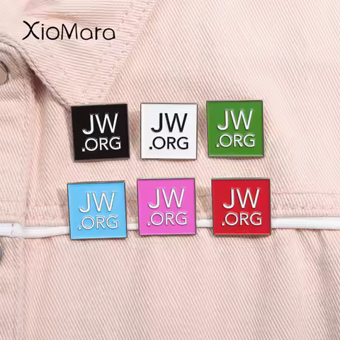 JW.ORG Monogram Enamel Pins Blue Jehovah's Witnesses Symbol Brooches Lapel Backpack Badge Jewelry Gi