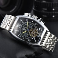 นาฬิกาข้อมือยี่ห้อเจนีวาลเลอร์ FRANCK MULLER สำหรับผู้ชายนาฬิกาอเนกประสงค์แบบอัตโนมัติธรรมดามีระยะ A