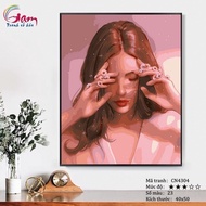Digitized painting - art girl CN4304