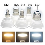 LED COB Spotlight E27 E14 GU10 GU5.3 MR16 B15 E12 7W Dimmable LED Bulb 220V Aluminum High Quality Su
