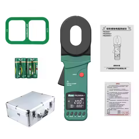 FUZRR FR2000A+ FR2000B+ FR2000C+ FR2000+ Clamp Grounding Resistance Tester 0.01-1200ohm Lightning Pr