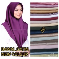Tudung Bawal Satin Bidang 45 Hijabs Satin Bawal 110x110cm Tudung Plain Color Bawal Satin Luxe