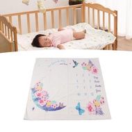 aoke Baby Milestone Blanket  Photo Prop 39.4in Wide Squared Flowers Birds Pattern for Photography