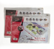 MAP ZIPPER POCKET RESLETING BESI B4 BESAR BENING TRANSPARANT PLASTIK