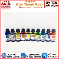Bộ 10 màu trong suốt xuyên thấu pha Epoxy Resin - Màu hiệu ứng kính - Mỗi màu 30ml
