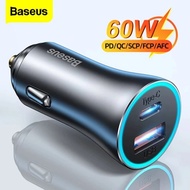[ BASEUS ] Golden Contactor Max Car Charger 2 Port USB+USB-C 60W