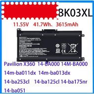 Suitable for HP HP 14-BA033TX TPN-W125 BK03XL pavilion x360 Pavilion X360 14-BA007NEbattery