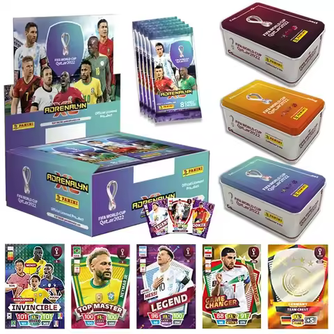 2022 Panini Voetbal Ster Kaart Box Qatar World Cup Voetbal Ster Collectie Messi Ronaldo Voetballer L