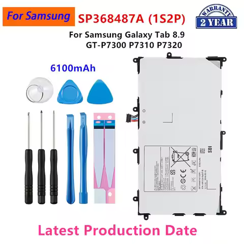 Brand New SP368487A (1S2P) 6100mA Tablet Replacement Battery For Samsung Galaxy Tab 8.9 GT-P7300 P73