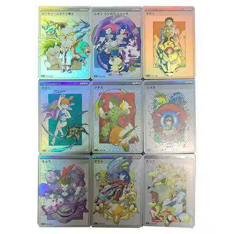 15Pcs/set Ptcg Kanto Region Trainer Collection Card Refraction Color Flash Ptcg Ash Ketchum Misty An