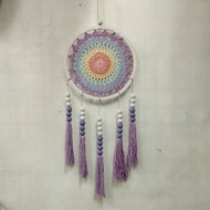 Dreamcatcher rainbow tassle size 22 cm can be used in bed to make your atmosphere is more comfortabl
