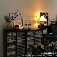 File Cabinet Flat Bottom Makeup Organizer Multi-layer Storage Cabinet Nail Art Drawer Fabric Storage