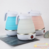 WISDOM Electric Kettle, 110V/220V Foldable Water Kettle, Portable Leakproof Mini 600ml Tea Pot Trave