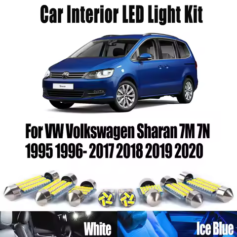 Canbus Car Reading Bulbs Set For VW Volkswagen Sharan 7M 7N 1995 1996- 2017 2018 2019 2020 LED Inter