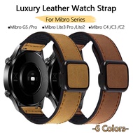 Luxury Leather Folding Buckle Watch Strap For Mibro Lite3 GS Active Lite2 A1 A2 C4 C3 C2 X1 SmartWat