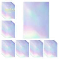 60 Sheets Holographic Laminate Sheets Clear Gitter Holographic Sticker Paper Vinyl Laminate Film 11.