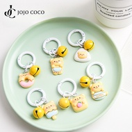 JOJO COCO Cartoon Butter Bear Pendant Keychain Clothing Accessories