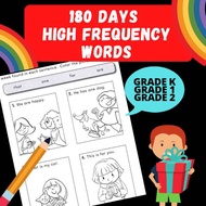 E44 180 days High Frequency Words Kindergarten Primary 3 sets