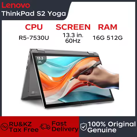 Lenovo Laptop Thinkpad S2 YOGA 13“ 360° Flip Touch Screen AMD Ryzen 5-7530U 512GB SSD AI Painting St