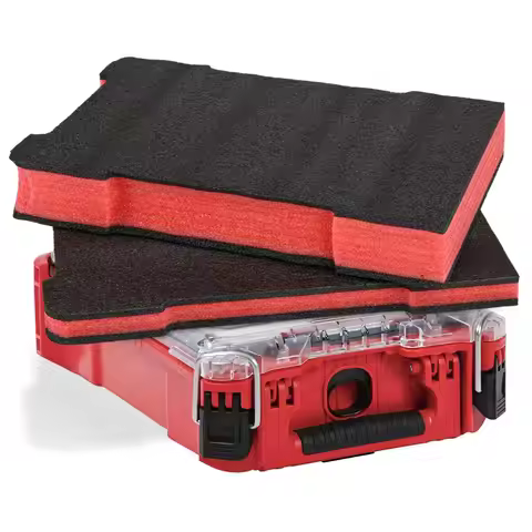 Shockproof Foam Insert Fits for Milwaukee 48-22-8435 Packout Tool Box DIY Tools DIY Cut-to-Fit with 