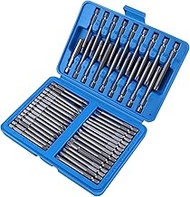 SPEEDWOX 50pcs Security Bit Set with Case 3" Extra Long Magnetic Driver Kit Drill Screwdriver Bit Se