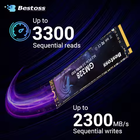 Bestoss M2 2280 NVMe SSD M.2 PCIe3.0x4 SSD 128G 256GB 512GB 1TB 2TB Solid State Drive Internal Hard 