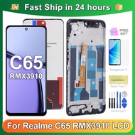 Original For Realme C65 4G 5G RMX3910 LCD Display Digitizer Touch Screen With Frame Assembly