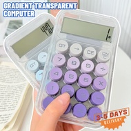 [3-5 DAYS DELIVERY]1/2PCS -Office School Calculator, Gradient Transparent Design with 10-Digit LCD D