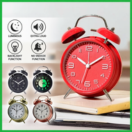 4"Classic Retro Quartz Alarm Clock Loud Sound Twin Bell Analogue Desk Bed Home Office Jam Tidur Loce