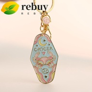 REBUY 12 Constellation Keychain, Capricorn Taurus Constellation Metal Pendant, Creative Ornaments Le